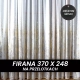 Firana 370 x 248 cm - Firany Długie Białe ze Złotym - Firana na przelotkach
